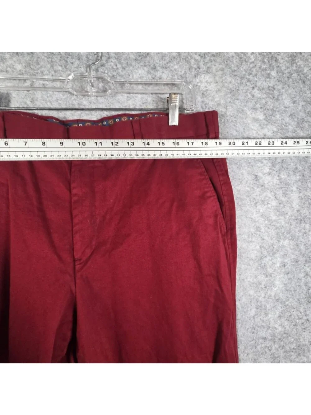 Brooks Brothers Fitzgerald Men’s Straight Leg Pants Maroon Size 40x32 - Picture 4 of 12